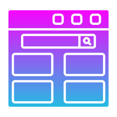 Web Browser Glyph Gradient Icon