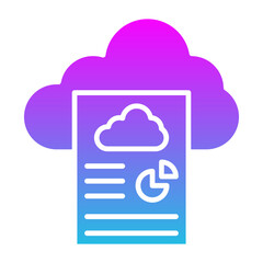 Document Glyph Gradient Icon