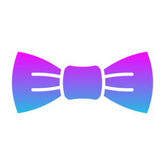 Bow Tie Glyph Gradient Icon