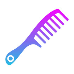 Hair Comb Glyph Gradient Icon