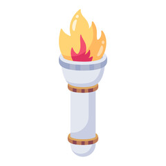 A fire torch flat icon download