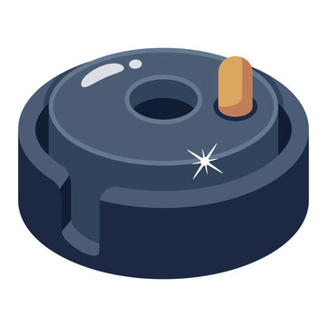 An icon of mill stone flat design 