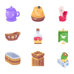 Modern Flat Icons of Magic 

