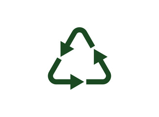 Obraz premium Recycle vector icon. Style is flat symbol, gray color, rounded angles, white background.