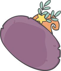 cute sweet Halloween fantasy witch hat doodle pastel