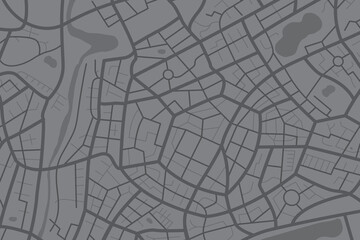 Aerial clean top view of the city map with street and river 011