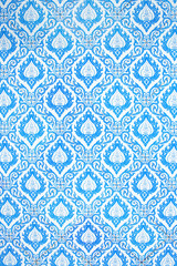 Blue thai pattern art element