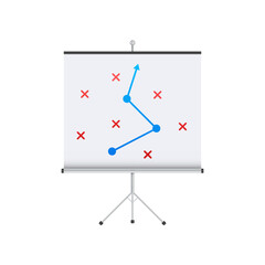 Strategy. Business and financial. Team sport. Game tactic chalkboard template.