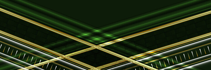Abstract green gold background vector design