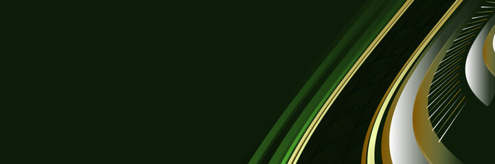Abstract green gold background vector design
