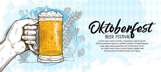 oktoberfest vector design can be use for poster, invitation and celebration purpose