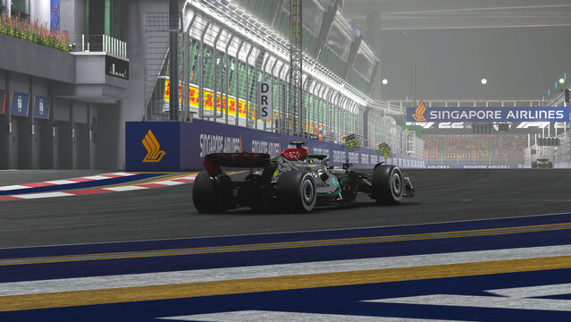 Mercedes F1 Car 3D Illustration, 24 Aug, 2022, Singapore