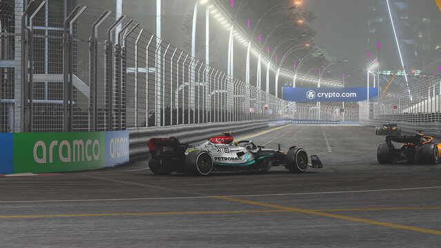 Mercedes F1 Car 3D Illustration, 24 Aug, 2022, Singapore
