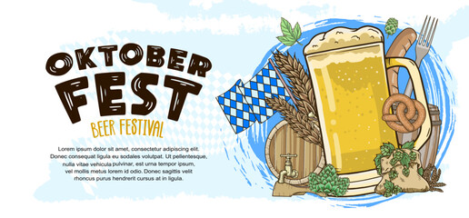 oktoberfest vector design can be use for poster, invitation and celebration purpose