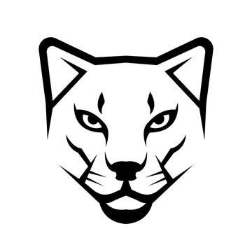 cougar mountain lion logo icon vector illustration