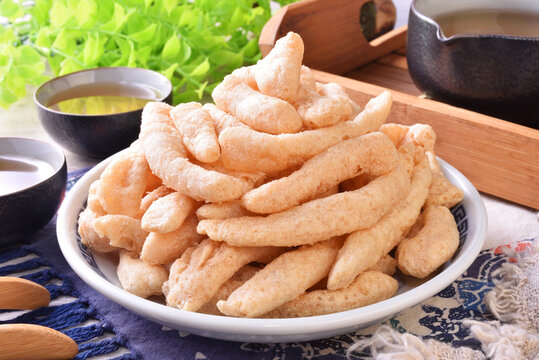 Fish Crisps Is A Popular Snack In The Tamsui Area Of New Taipei City. 