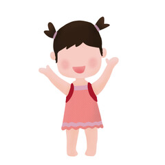 Fototapeta na wymiar Happy Standing Toddler Illustration