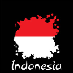 Indonesian flag, attractive and simple paint model