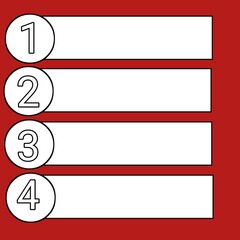 Obraz premium set of four banners with numbers