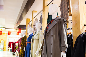 Fashion dresses, Fashionable women's dresses are in the mall