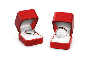 wedding ring on white background (high resolution 3D image)