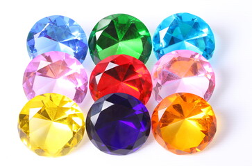  Colorful diamond on white background