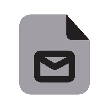 Mail File Icon Two Tone Solid
