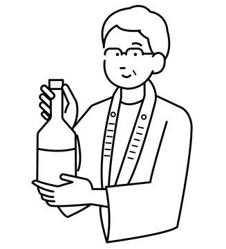 recommend clip art: 杜氏の男性のイラスト素材　線画のみ