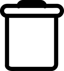 Obraz premium Simple trash can icon vector illustration on white background 