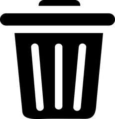 Simple trash can icon vector illustration on white background 
