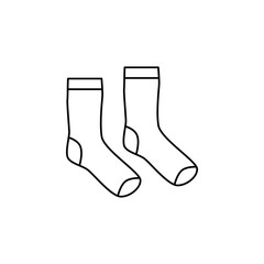  Socks icon in line style icon, isolated on white background