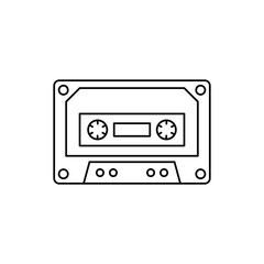 cassettes icon  in line style icon, isolated on white background