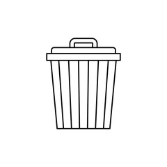 Trash bin icon in line style icon, isolated on white background