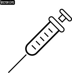 Syringe Icon Vector Design Template on white background..eps