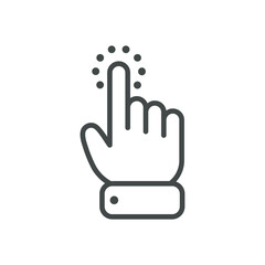 Vector cartoon finger mouse cursor in various gestures for mobile touch screen devices