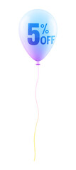 balloon with sale 5 percent off