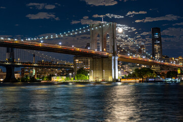 brooklyn bridge moon background