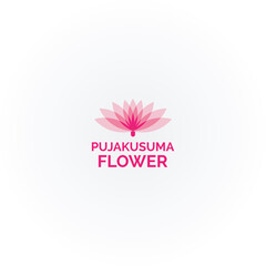 vector graphic illustration of pujakusuma flower logo