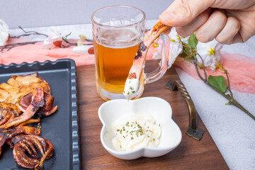 Grilled Squid with Butter and Beer