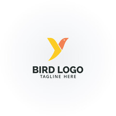 bird logo design resembling the letter y