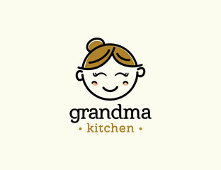 Cute bakery logo grandma kitchen