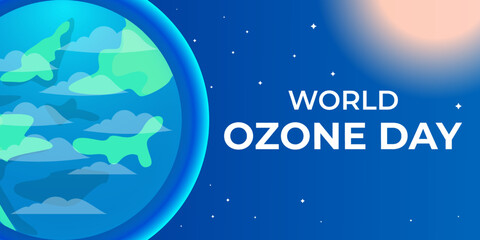 Obraz na płótnie Canvas gradient world ozone day illustration banner
