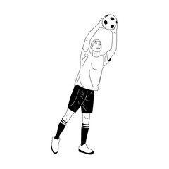 illustration of football player,people playing ball