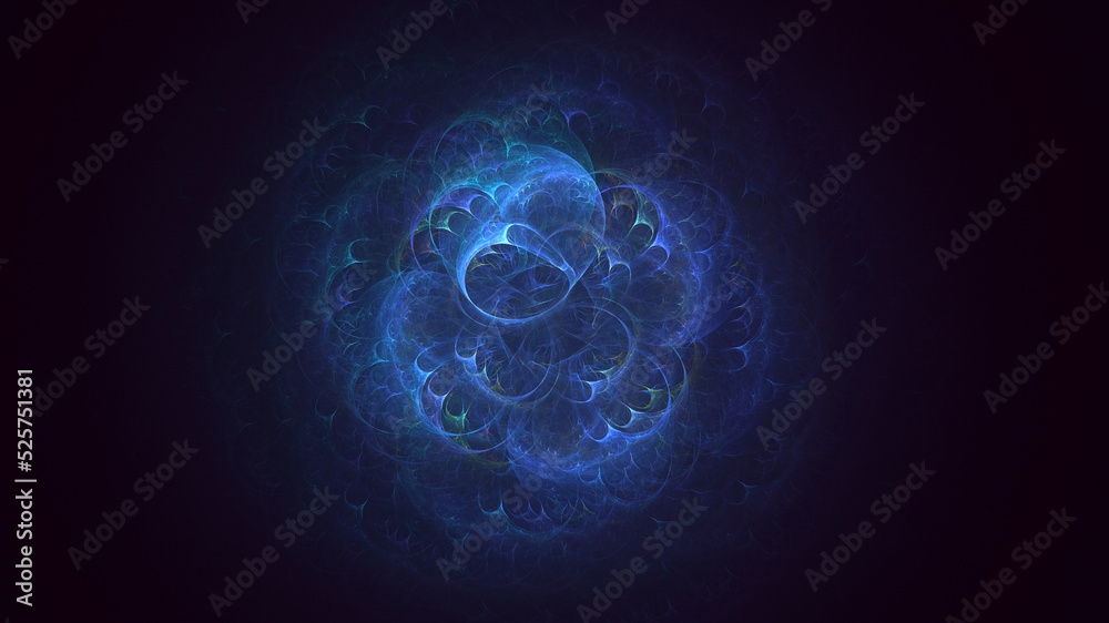 Wall mural 3d rendering abstract round light background
