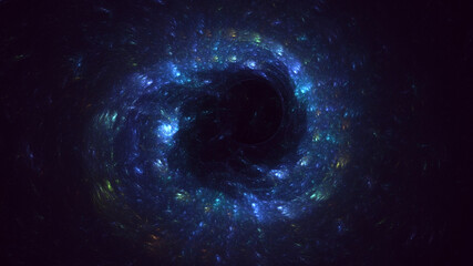 3D rendering abstract circle light background