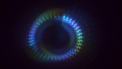 3D rendering abstract round light background