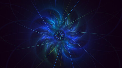 3D rendering abstract round light background