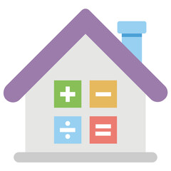 Property Evaluation Flat Colored Icon