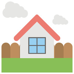 Farmhouse Flat Colored Icon