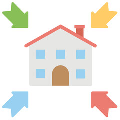 House Renovation Flat Colored Icon